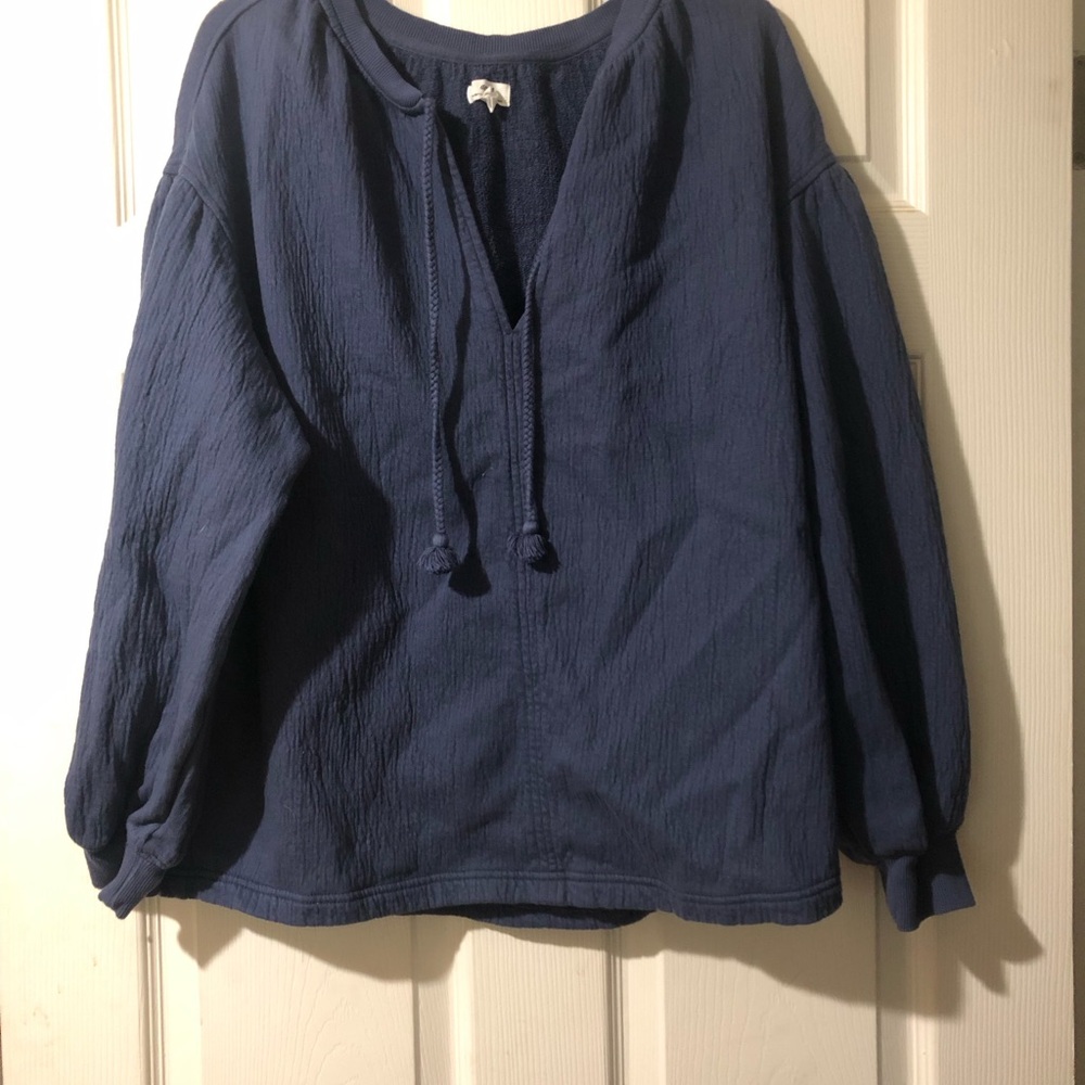Aerie Navy Blue Pullover Top
